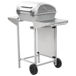 Gas BBQ Grill with 2 Cooking Zones Silver Stainless Steel 44274