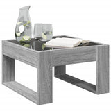 Coffee Table with Infinity LED Grey Sonoma 50x53x30 cm 847628