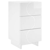 Bedside Cabinet High Gloss White 33.5 x 34.5 x 60 cm 8011431