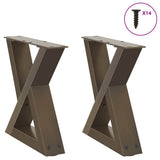 Coffee Table Legs 2 pcs Natural Steel 40x cm Steel 4012683