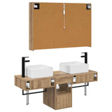 Bathroom Cabinet Set 4 pcs Artisan Oak Engineered Wood 3406310