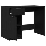 Desk with Drawer Black Oak 100 x 50 x 75 cm Engineered Wood 862779