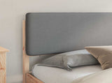 Bed Frame with Upholstered Headboard Light Grey 180 x 200 cm 877889