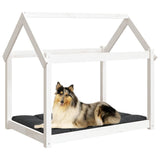 Dog Bed White 101x70x90 cm Solid Wood Pine 822213