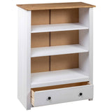 Bookcase White 80x35x110 cm Solid Pine Wood Panama Range 282669