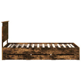 Bed Frame with Drawer Smoked Oak 75 x 190 cm Engineer Wood 3409514