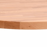 Table Top 80x1.5 cm Round Solid Wood Beech 355932