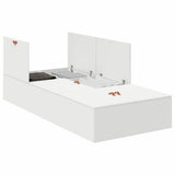 Storage Bed Frame White 80 x 200 cm Engineered Wood 3335333