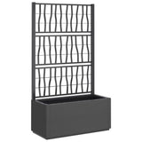 Garden Planter with Trellis Dark Grey 80x36x140 cm PP 368780