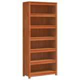 Book Cabinet Wax Brown 80 x 35 x 183 cm Solid Pine Wood 869976