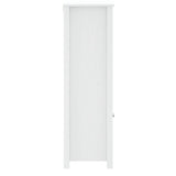 Bathroom Cabinet BERG White 40x34x110 cm Solid Wood Pine 358544