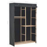 3-Tier Wardrobe Grey 110x40x170 cm Fabric 248188