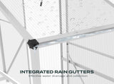 6 x 2.5ft Polycarbonate Greenhouse Walk-In Green House with Rain Gutter, Sliding Door, Window, T3398P328380