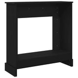 Fireplace Surround Black Oak 90x30x90 cm Engineered Wood 865984