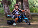 24V Electric Motorbike with Twist Grip Throttle, Music, Horn, 12" Pneumatic Tyres, 16km/h Max Speed T3398P378952