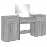 4 Piece Dressing Table Set Grey Sonoma Engineered Wood 3276530
