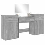 ZNTS 4 Piece Dressing Table Set Grey Sonoma Engineered Wood 3276530