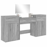 ZNTS 4 Piece Dressing Table Set Grey Sonoma Engineered Wood 3276530