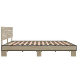 Bed Frame without Mattress Sonoma Oak 200x200 cm 3280128