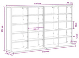 CD Cabinet 2 pcs Black Oak 65 x 23.5 x 97.5 cm Engineered Wood 8012677