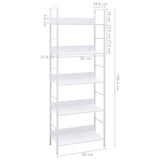 5-Layer Book Shelf White 60x27.6x158.5 cm Engineered Wood 288228