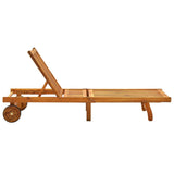 311871 Sun Lounger Solid Acacia Wood