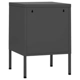 Nightstands 2 pcs Anthracite 35x35x51 cm Steel 3095211