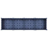 Garden Planter with Wheels Blue Grey 160 x 40 x 33 cm PP 3423130