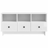 TV Cabinet High Gloss White 102 x 34.5 x 50 cm Engineered Wood 893989