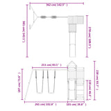 ZNTS Outdoor Playset Solid Wood Pine 3156886