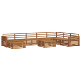 Outdoor Sofa Set 9 pcs Natural Solid Acacia Wood 3373984
