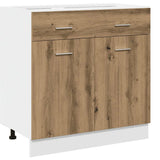 7 Piece Kitchen Cabinet Set Lyon Artisan Oak Engineered Wood 3328572