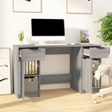 Desk with Side Cabinet Grey Sonoma Engineered Wood 3115914