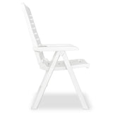 ZNTS Reclining Garden Chairs 4 pcs Plastic White 275067