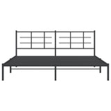 Bed Frame Black Powder-coated steel Double Bed Frame 355567
