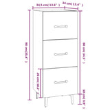 ZNTS Sideboard White 34.5x34x90 cm Engineered Wood 812348