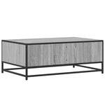 ZNTS Coffee Table Grey Sonoma 90x57x35 cm Engineered Wood and Metal 848757