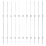 Embedded Fence Post 22 pcs Silver 100 cm Powder-Coated Steel 3335950