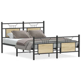Bed Frame without Mattress Sonoma Oak 140x190 cm Engineered Wood 4106810