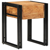 End Table Brown and Black 40 x 40 x 50 cm Solid Acacia Wood 4016714