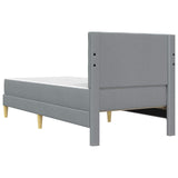 Bed Frame with Mattress Light Grey 90 x 190 cm Fabric 3415262