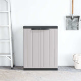 Outdoor Storage Cabinet Grey and Black 65x37x85 cm PP 364199