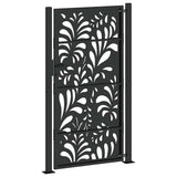 Garden Gate Black 100x175 cm Steel Wave Design 4100972