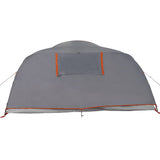 Camping Tent Dome 4-Person Grey and Orange Waterproof 94729