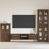 Sideboard FLORIN Brown Oak 55.5 x 29 x 100 cm Engineered Wood 880258