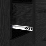 Sideboard Black Oak 69.5 x 34 x 90 cm Engineered Wood and Iron 881524