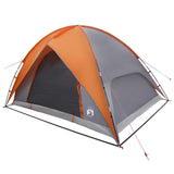 Camping Tent with Rainfly Water-resistant Dome Grey and Orange 42028527