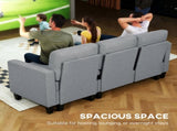 Three-Seater Storage Sofa Bed - Grey T3398P424873