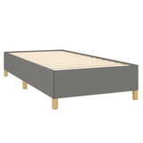 Bed Frame without Mattress Dark Grey 90x190 cm Single Single Fabric 349864