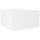 Garden Planter White 80x80x46 cm Solid Wood Pine 3282420